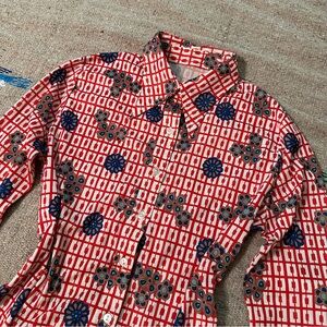 Retro dagger collar 70s shirt